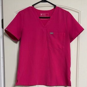 FIGS V-Neck Medical Scrub set in Hot Pink